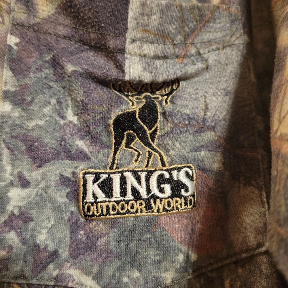 King’s Camo Long Sleeve Shirt Men's XL-R‎ X large Mountain Shadow chest pocket
